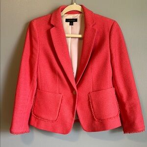 Ann Taylor Pink Blazer Structured Professional Jacket